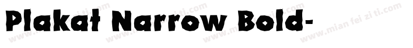 Plakat Narrow Bold字体转换